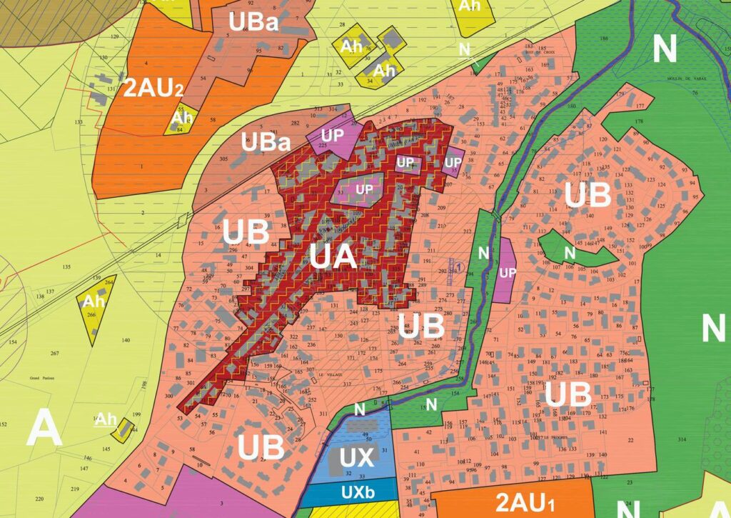 Zonage PLU St-Paul-de-Varax - bourg